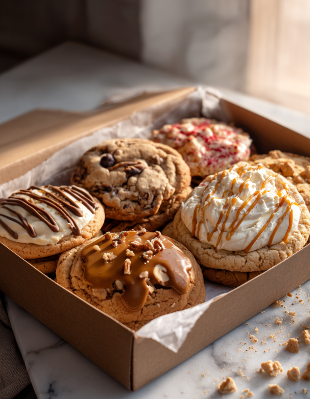 Holiday Gourmet Cookie Gift Box – 12 Large Artisan Cookies (Limited Edition)