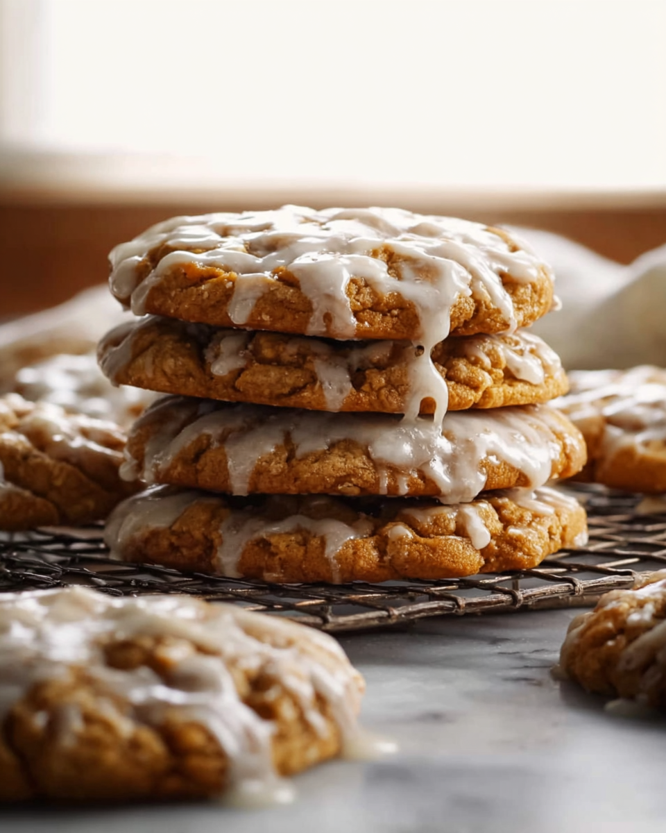 Glazed Brown Butter Pumpkin Oatmeal Cookies | Small-Batch Fall Cookies